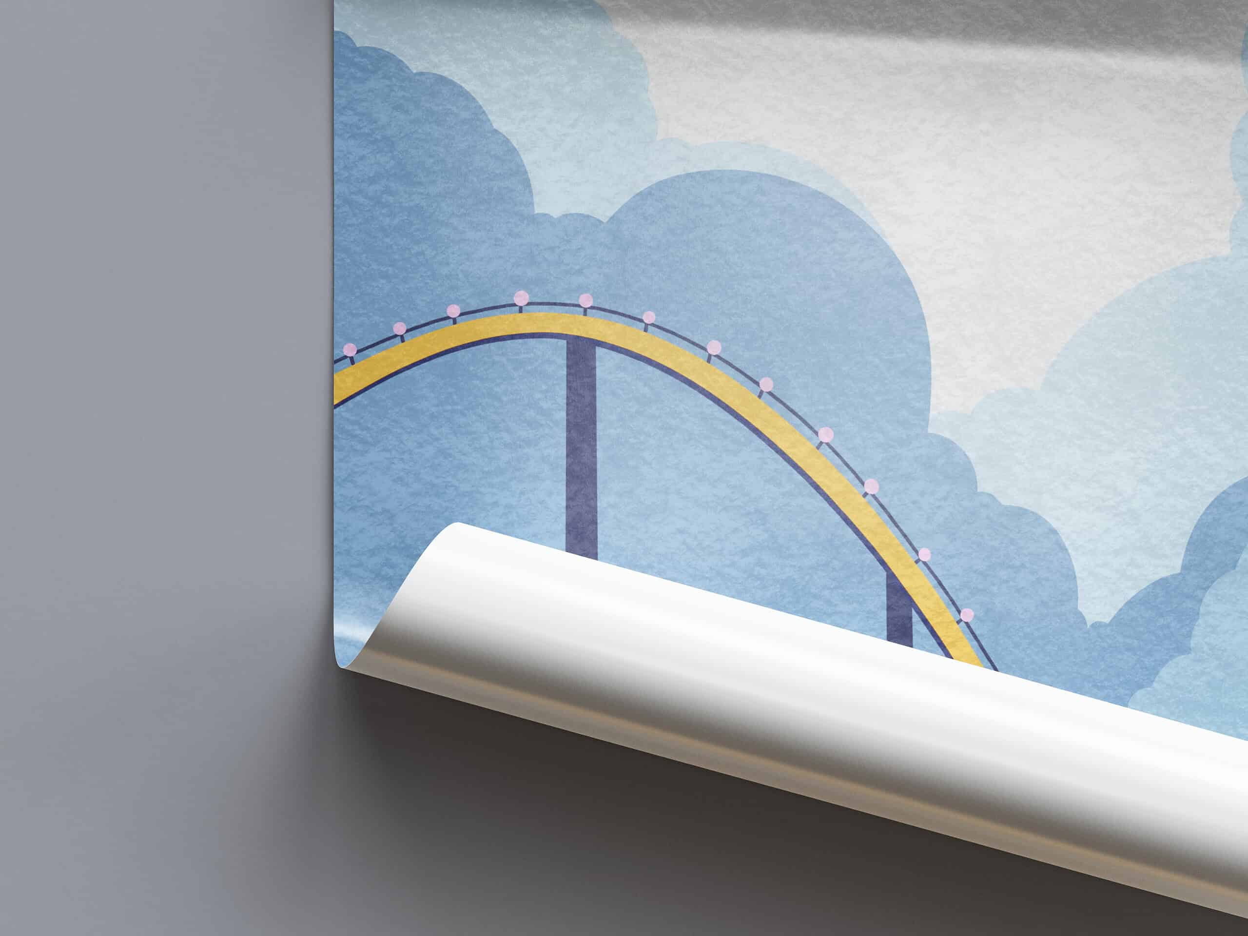 Boho Coaster Postkarte Mockup